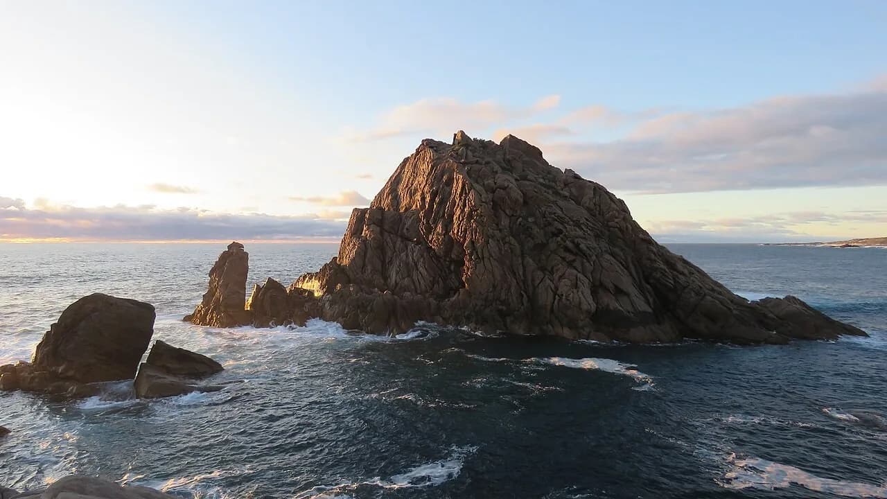 Sugarloaf Rock at sunset near Cape Naturaliste in the Margaret River region, WA