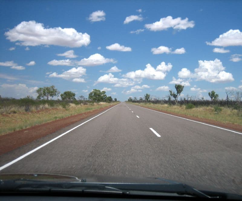 The Stuart Highway crossing the Northern Territory.