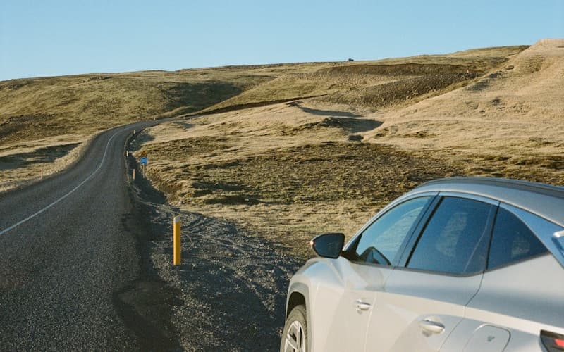 Electric vehicle road journey used to illustrate low-battery and range planning.