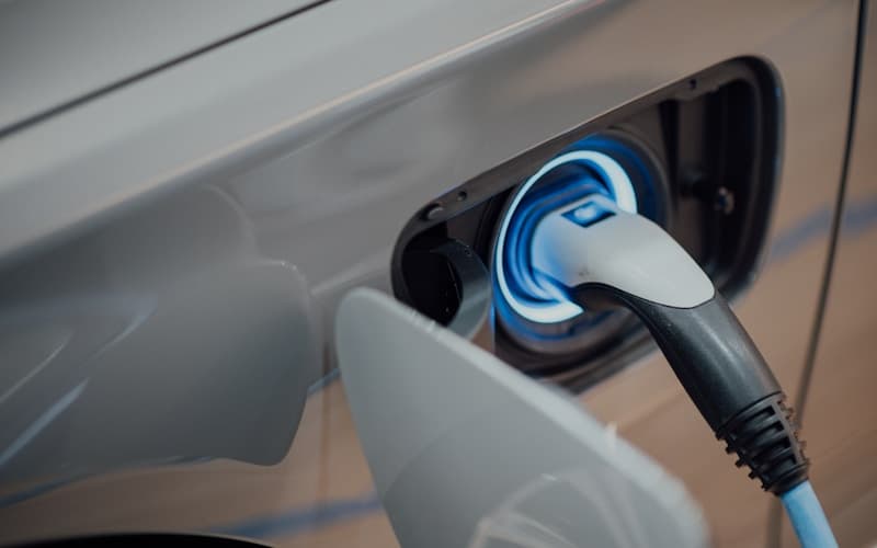 Electric vehicle charging equipment used to illustrate EV charging apps and route planning.