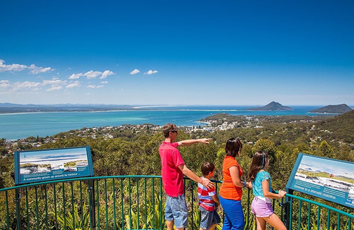 View across Port Stephens from Gan Gan Lookout